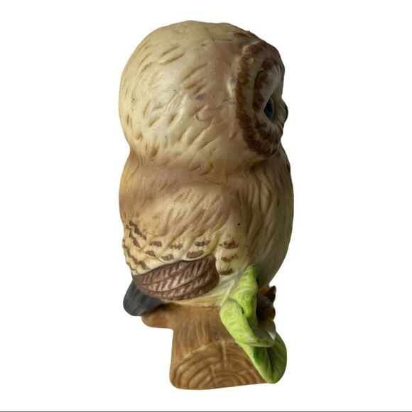Vintage Ceramic Light Brown Owl Bird 3 in Figurine - Picture 2 of 7
